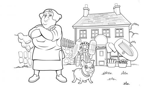 Kolorowanka Staś i fajna babcia