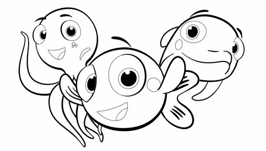 Kolorowanka online Przygody Rybki MiniMini